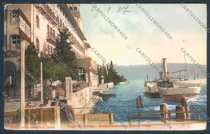 Brescia Gardone Riviera Battello PIEGHINE cartolina LQ5622 – fronte