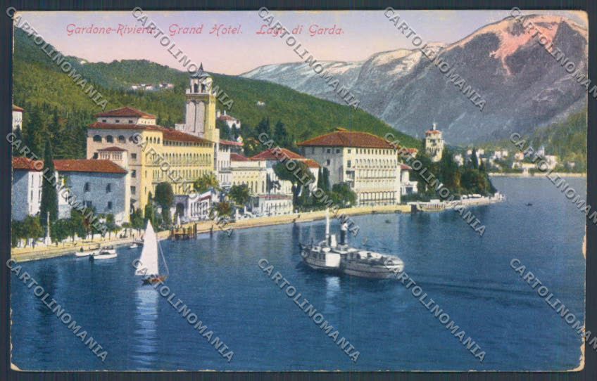 Brescia Gardone Riviera Battello Barca cartolina LQ5625 – fronte