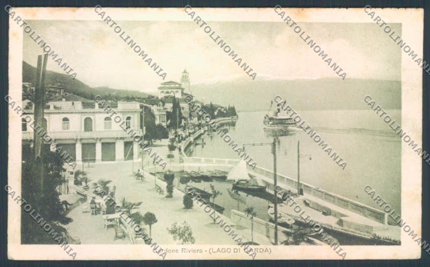 Brescia Gardone Riviera Battello Barca cartolina LQ5627 – fronte
