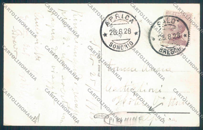 Brescia Gardone Riviera Barca PIEGHINE cartolina LQ5632 – retro