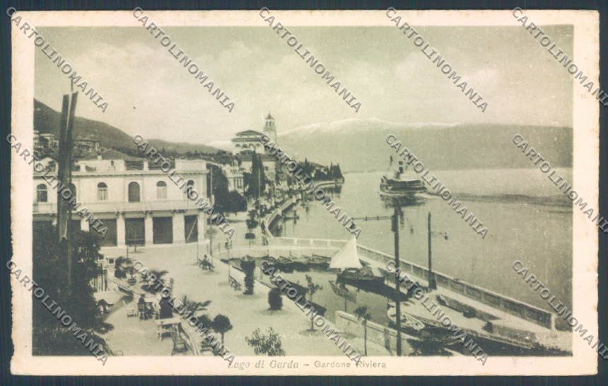 Brescia Gardone Riviera Barca Battello cartolina LQ5638 – fronte