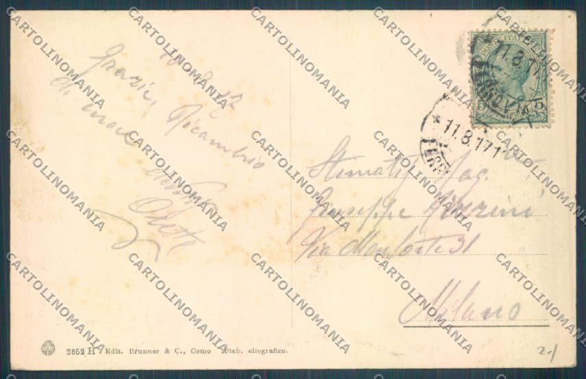 Brescia Gardone Riviera Barca cartolina LQ5654 – retro