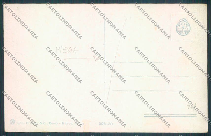Brescia Gardone Riviera Barca Battello PIEGA cartolina LQ5655 – retro