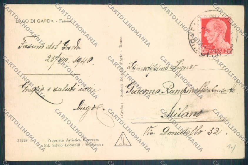Brescia Fasano Foto cartolina LQ5671 – retro