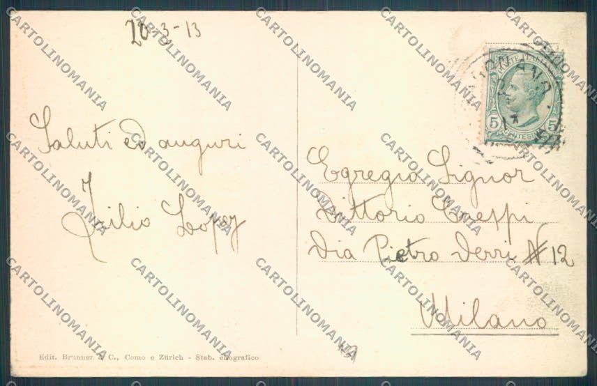 Brescia Gargnano cartolina LQ5734 – retro