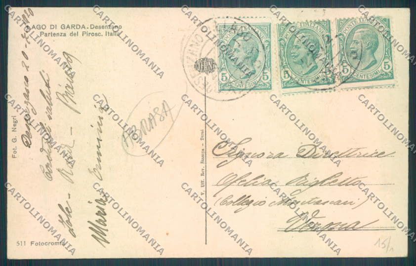 Brescia Desenzano Battello ABRASA cartolina LQ5772 – retro