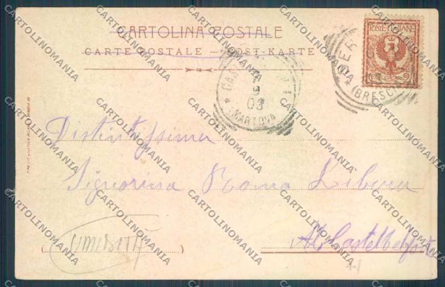 Brescia Sirmione TRACCE UMIDO cartolina LQ5800 – retro