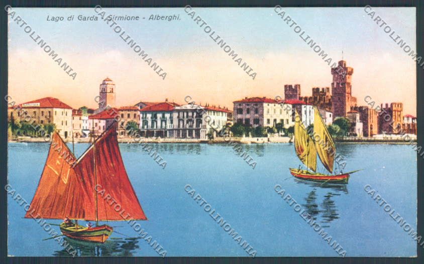 Brescia Sirmione Barca cartolina LQ5802 – fronte