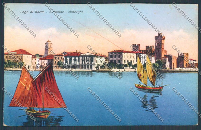 Brescia Sirmione Barca cartolina LQ5808 – fronte
