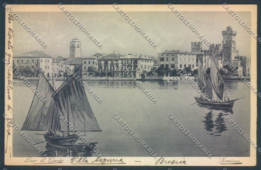 Brescia Sirmione Barca cartolina LQ5812 – fronte
