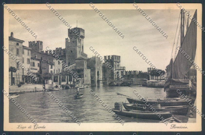 Brescia Sirmione Barca cartolina LQ5815 – fronte
