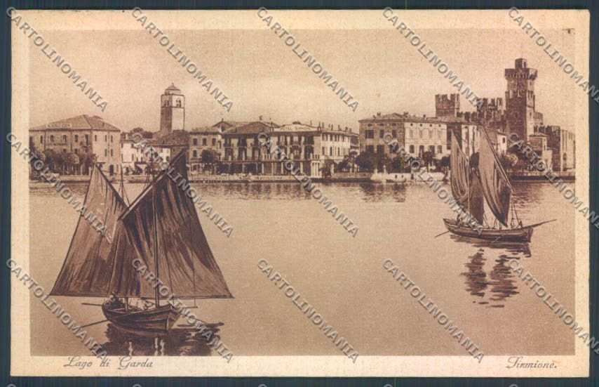 Brescia Sirmione Barca cartolina LQ5820 – fronte