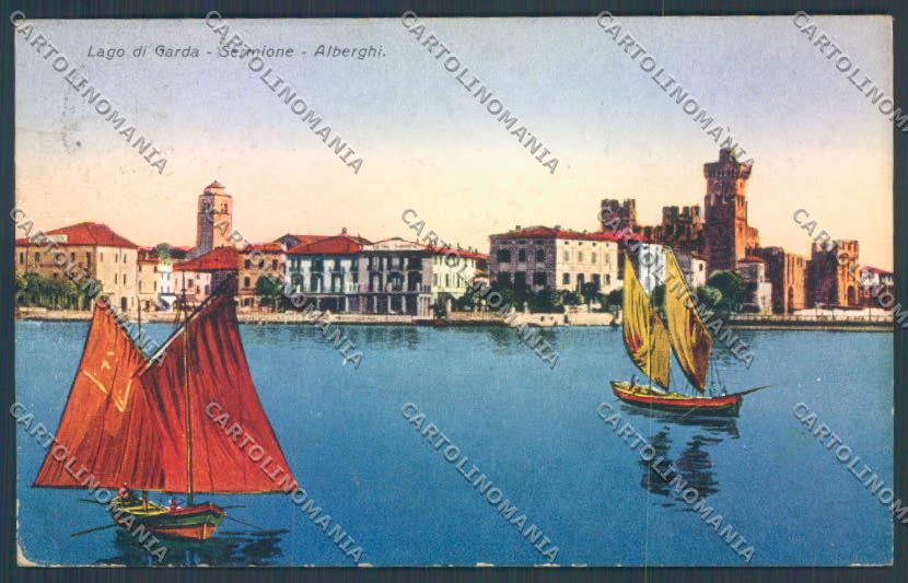Brescia Sirmione Barca cartolina LQ5821 – fronte