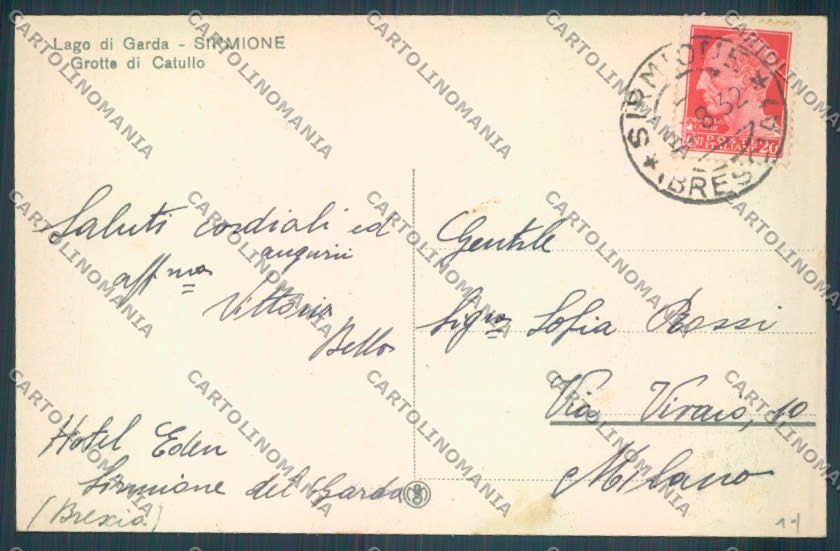 Brescia Sirmione cartolina LQ5822 – retro