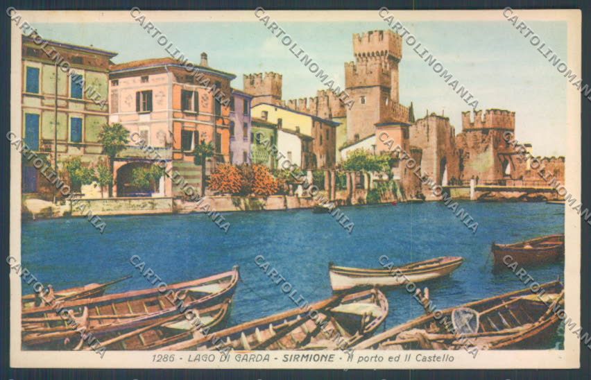 Brescia Sirmione Barca cartolina LQ5824 – fronte