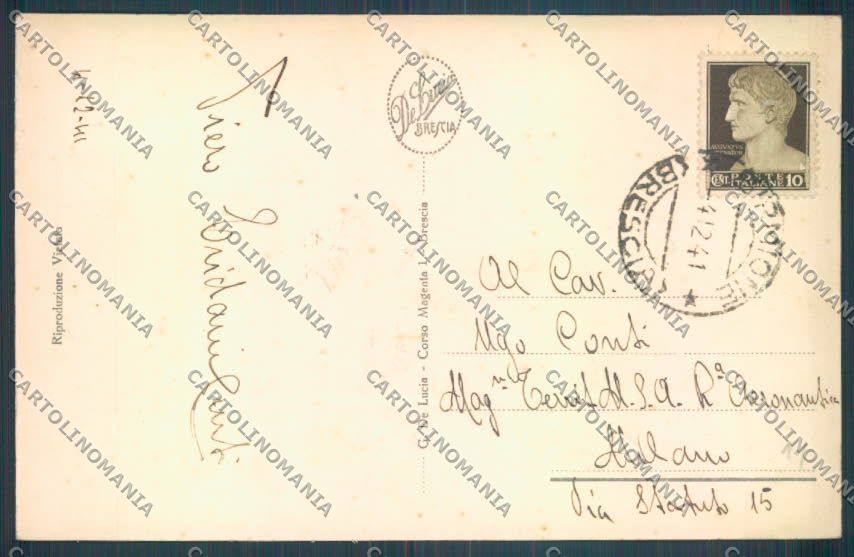 Brescia Sirmione Barca cartolina LQ5824 – retro