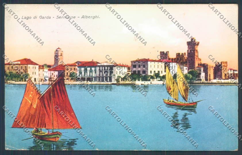 Brescia Sirmione Barca cartolina LQ5826 – fronte