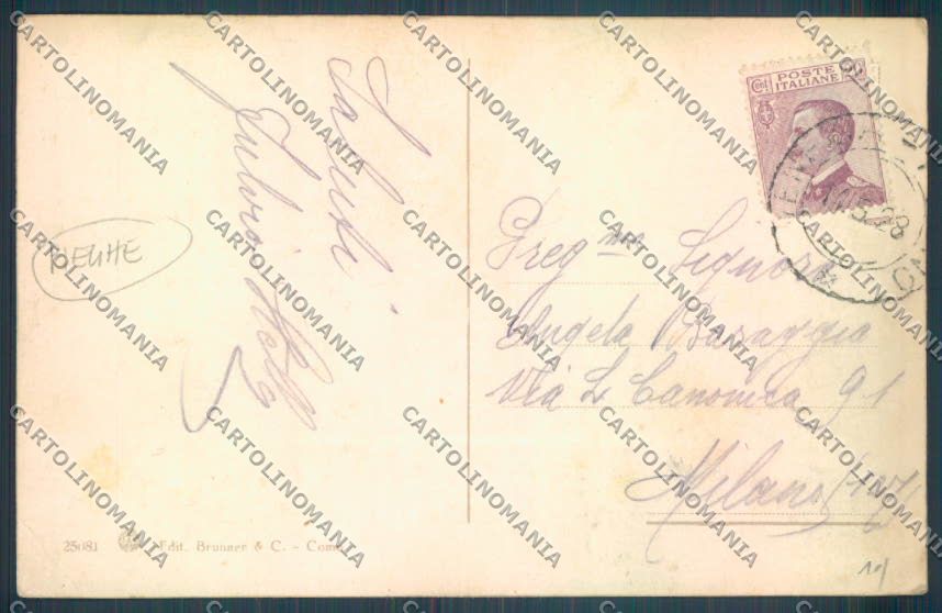 Brescia Sirmione Barca PIEGHE cartolina LQ5827 – retro