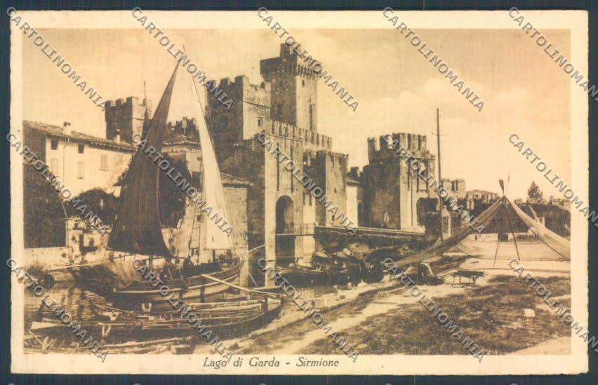Brescia Sirmione Barca cartolina LQ5831 – fronte
