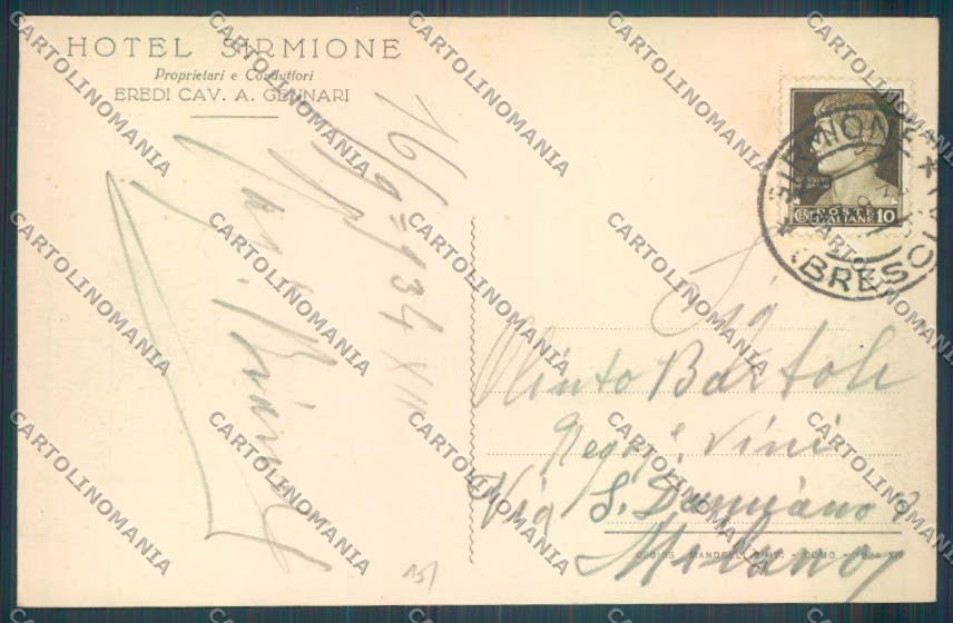 Brescia Sirmione cartolina LQ5847 – retro