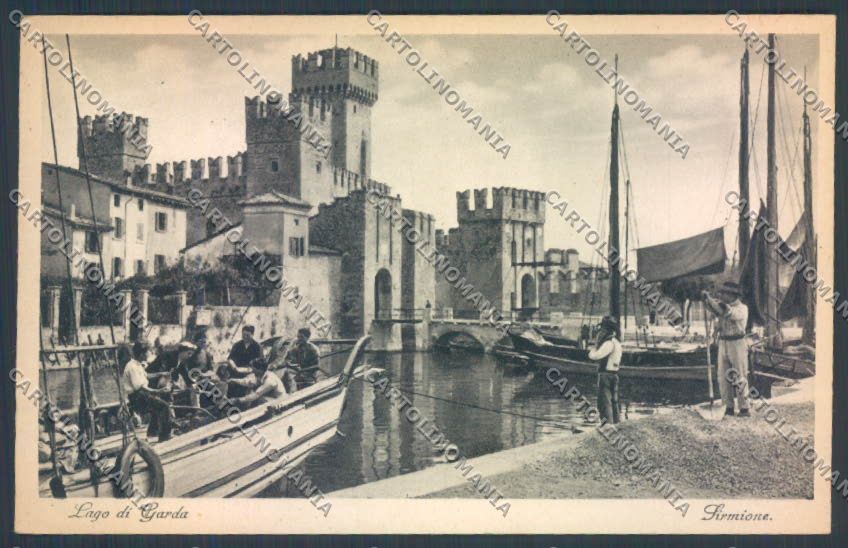 Brescia Sirmione Barca cartolina LQ5850 – fronte