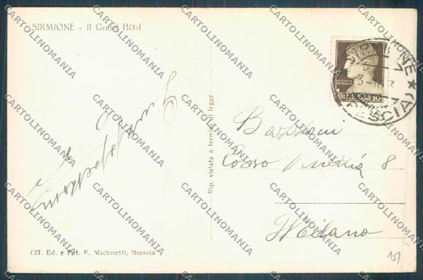 Brescia Sirmione Foto cartolina LQ5858 – retro