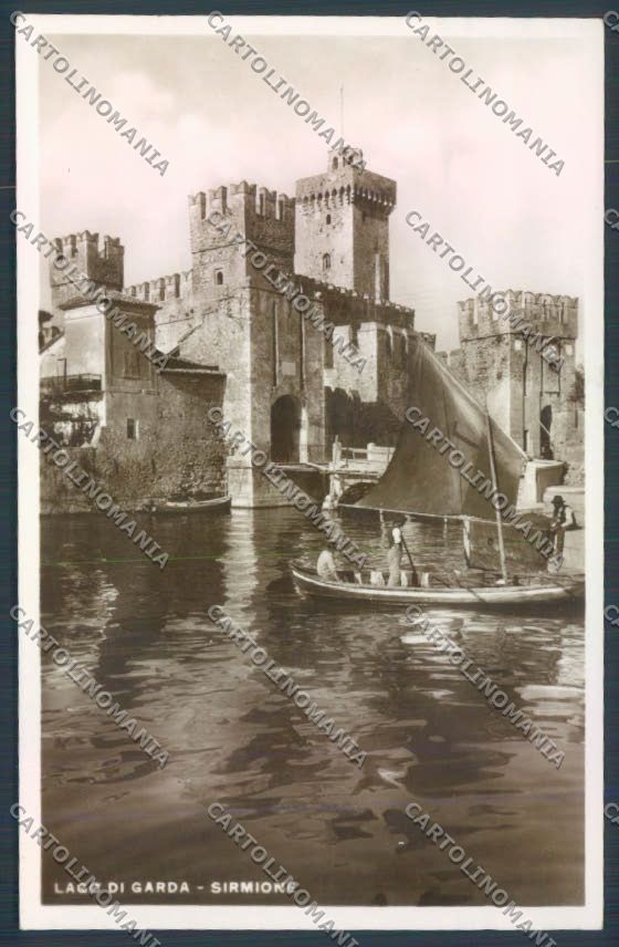 Brescia Sirmione Barca Foto cartolina LQ5865 – fronte