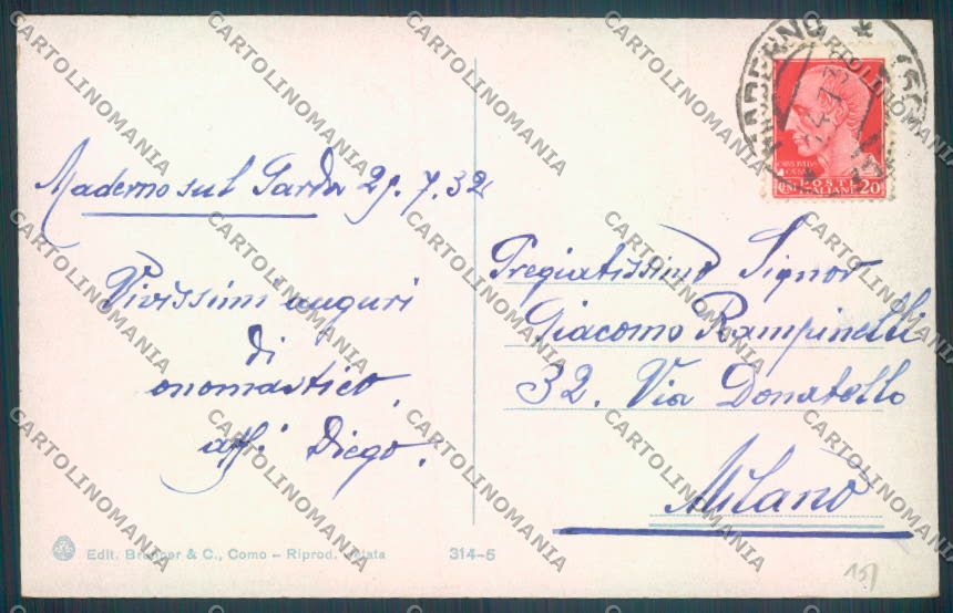 Brescia Toscolano Maderno cartolina LQ5895 – retro