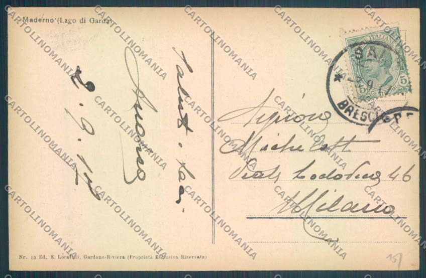 Brescia Toscolano Maderno cartolina LQ5896 – retro