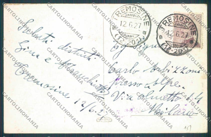 Brescia Tremosine cartolina LQ5933 – retro
