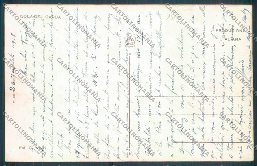 Brescia San Felice del Benaco Isola del Garda cartolina LQ5977 – retro