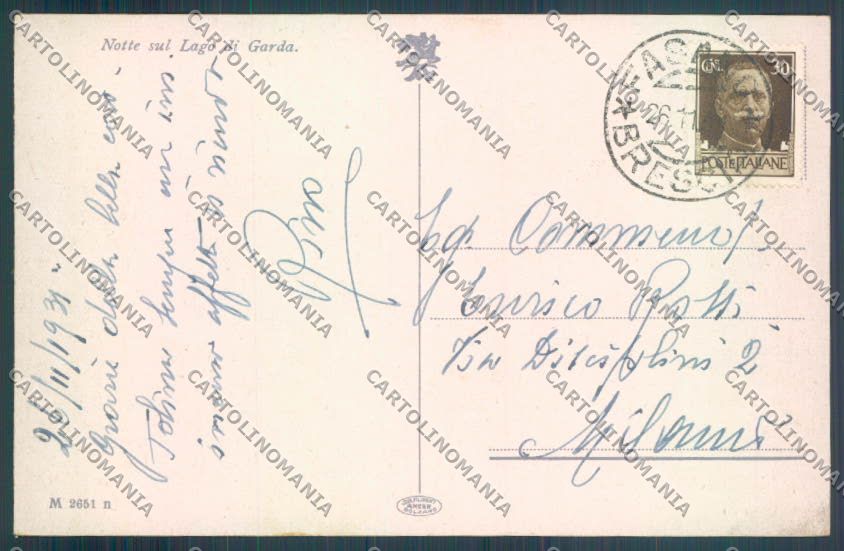 Brescia Lago di Garda Barca cartolina LQ5987 – retro