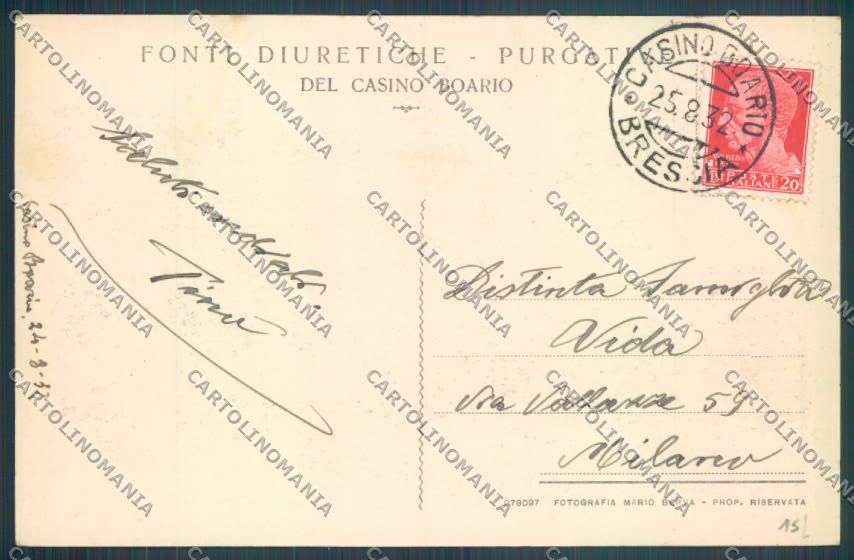 Brescia Boario Terme cartolina LQ6007 – retro