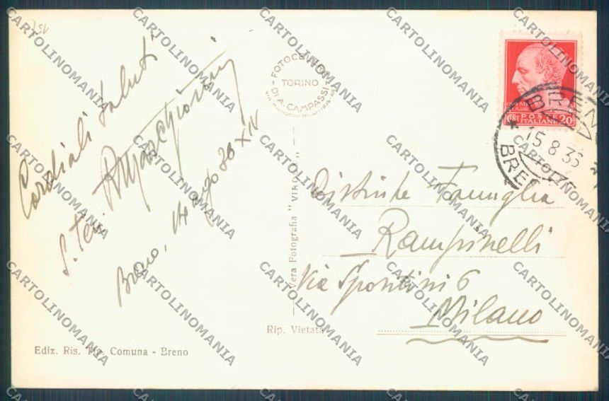 Brescia Breno Foto cartolina LQ6036 – retro