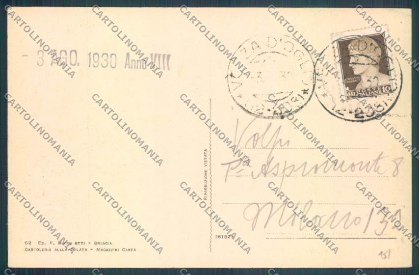 Brescia Vezza d'Oglio cartolina LQ6071 – retro