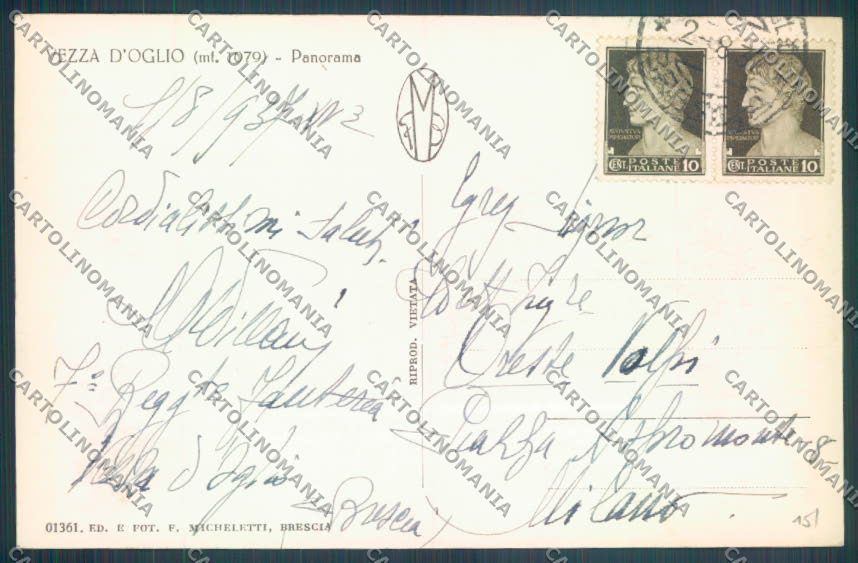 Brescia Vezza d'Oglio Foto cartolina LQ6077 – retro