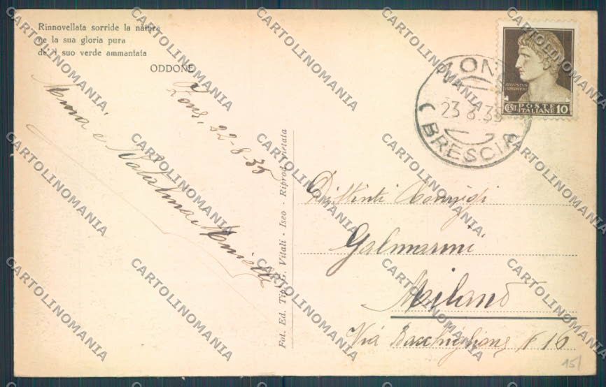Brescia Zone cartolina LQ6110 – retro