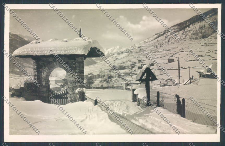 Brescia Ponte di Legno Nevicata Foto cartolina LQ6135 – fronte