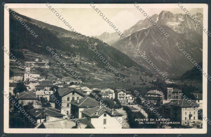 Brescia Ponte di Legno PIEGHINA Foto cartolina LQ6137 – fronte