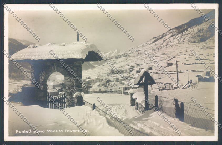 Brescia Ponte di Legno Nevicata Foto cartolina LQ6141 – fronte