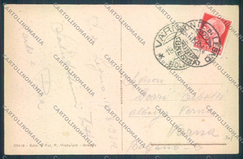 Brescia Ponte di Legno cartolina LQ6148 – retro