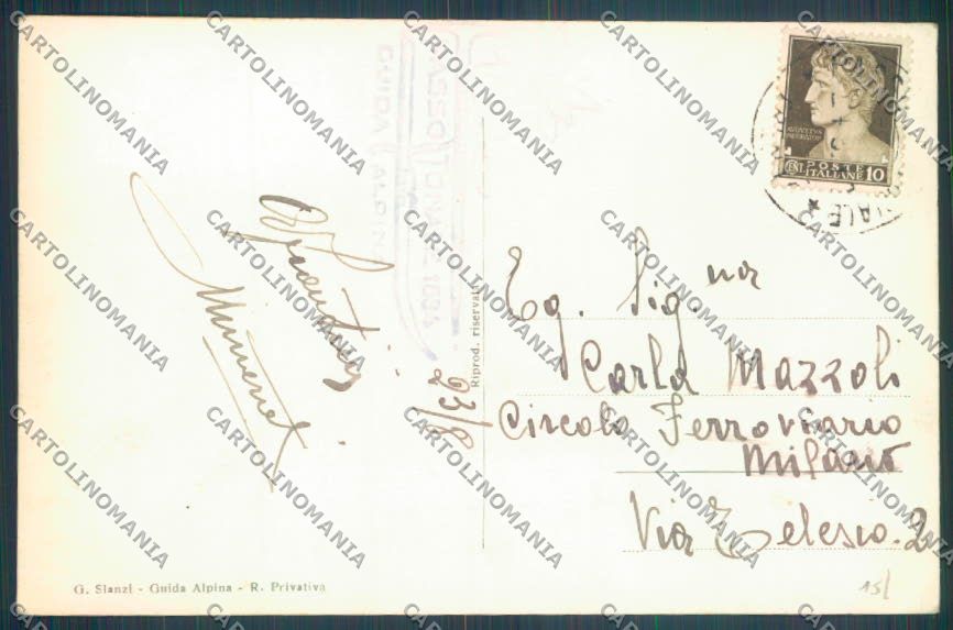 Brescia Passo del Tonale Foto cartolina LQ6178 – retro