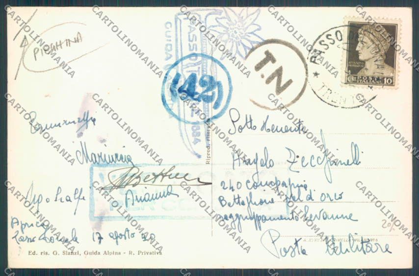 Brescia Passo del Tonale PIEGHINA Foto cartolina LQ6191 – retro