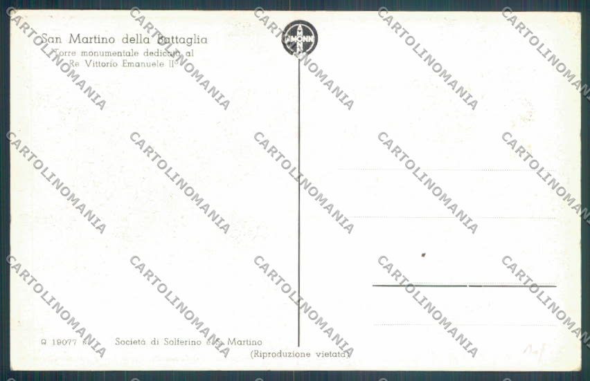 Brescia Desenzano San Martino della Battaglia cartolina LQ6193 – retro