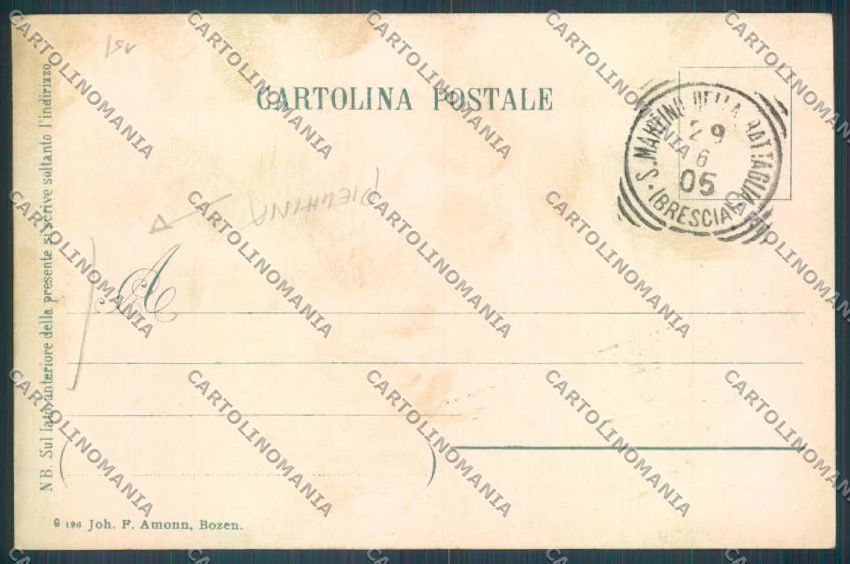 Brescia Desenzano San Martino della Battaglia PIEGHINA cartolina LQ6197 – retro