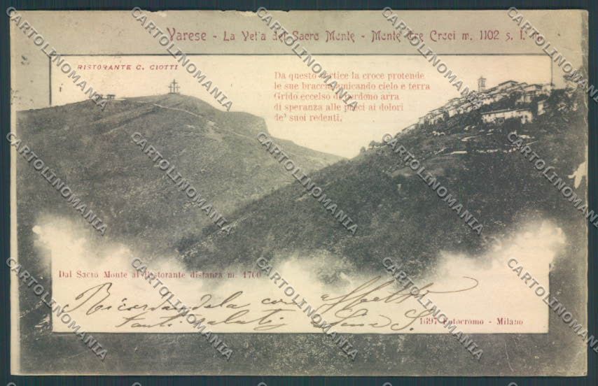 Varese Sacro Monte STRAPPO cartolina LQ6269 – fronte