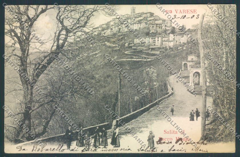 Varese Sacro Monte FORO PIEGHE cartolina LQ6285 – fronte