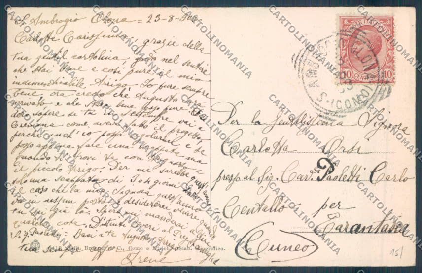 Varese Sacro Monte cartolina LQ6305 – retro