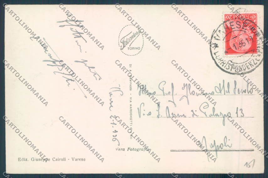 Varese Campo dei Fiori Foto cartolina LQ6308 – retro