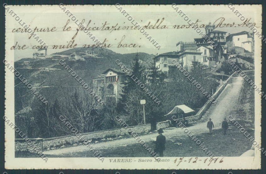 Varese Sacro Monte PIEGHINA cartolina LQ6317 – fronte